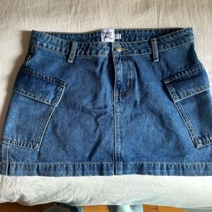 Princess Polly Blue Denim Mini Skirt